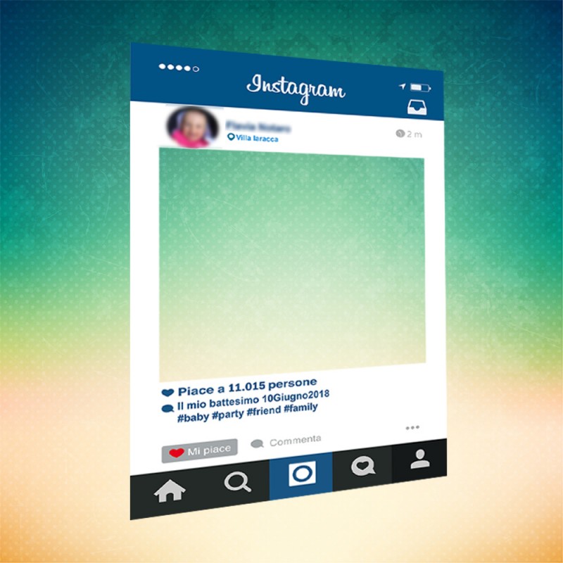 Cornice foto instagram personalizzata