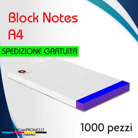 1000 block notes formato A4 - Graphic and Promo Sas