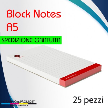 25 block notes formato A5