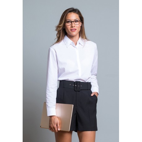 SHLOXF - CAMICIA DONNA OXFORD MANICA LUNGA