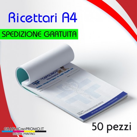 50 ricettari formato A4