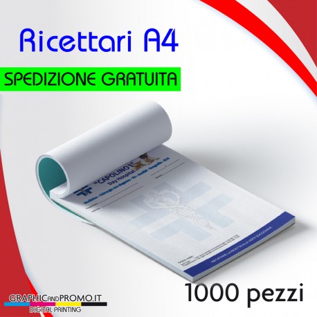 1000 ricettari formato A4