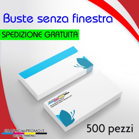 500 buste da lettera senza finestra