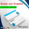 500 buste da lettera con finestra