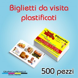 500 biglietti da visita plastificati