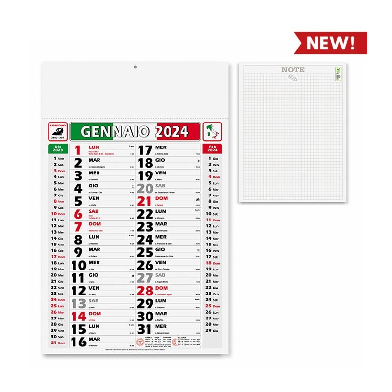 CALENDARIO 2024 PA432 ITALY Graphic and Promo Sas