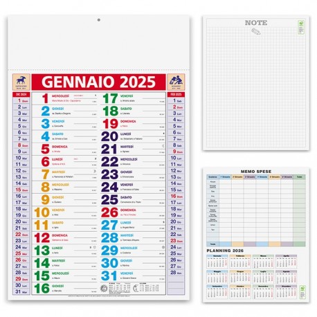 CALENDARIO 2025 - PA600 - OLANDESE MULTICOLOR
